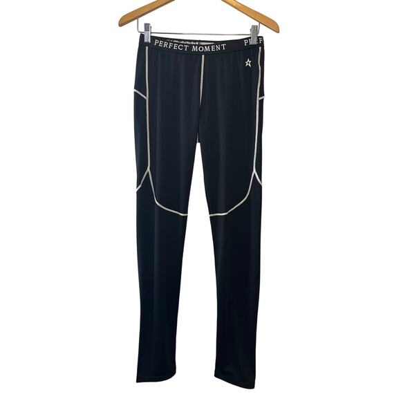 Perfect Moment Polartec Thermal Ski Leggings Black Size Large Winter Base Layer - Picture 2 of 9